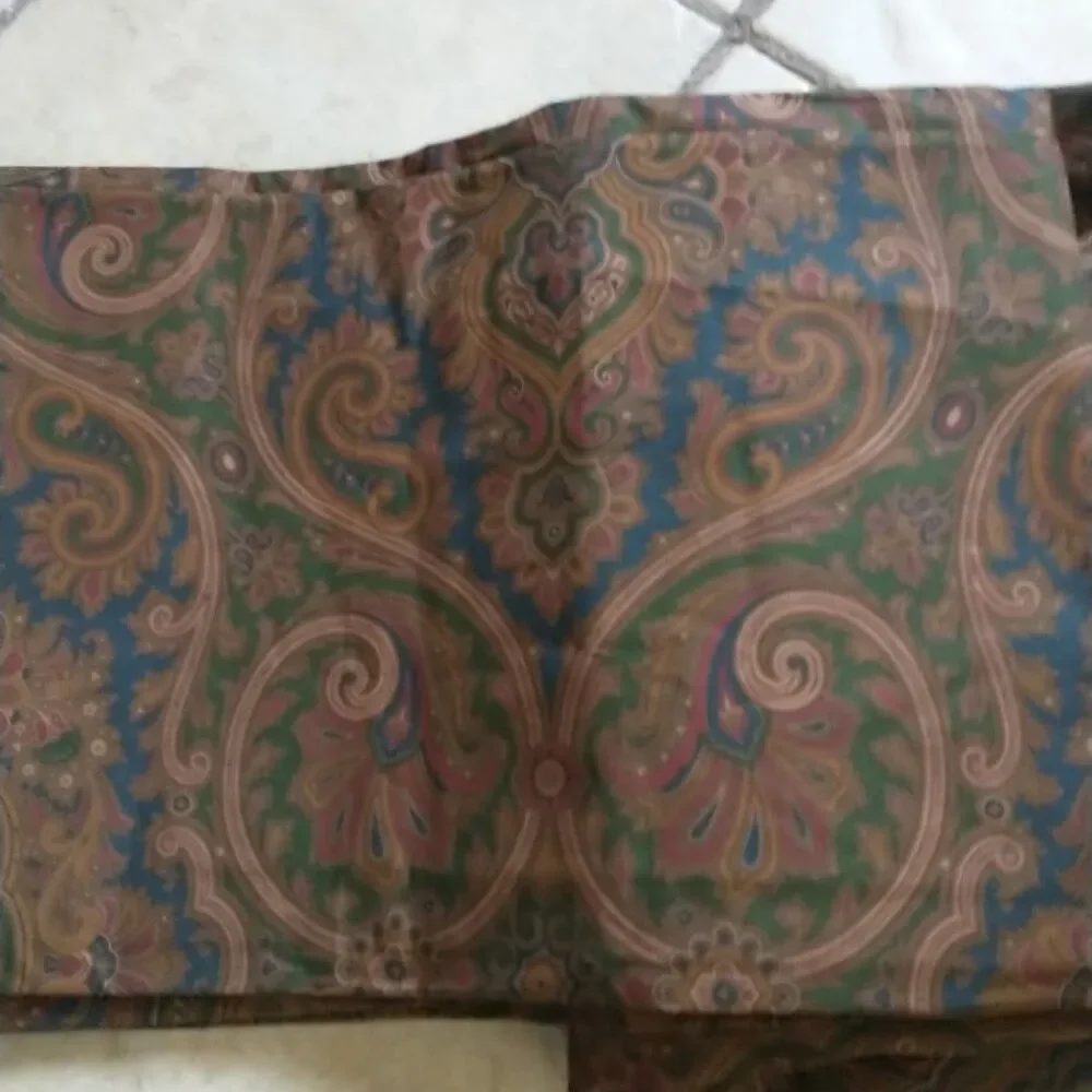 New Vtg Ralph Lauren Brianna Paisley Flat Fitted Sheet Set Queen Size